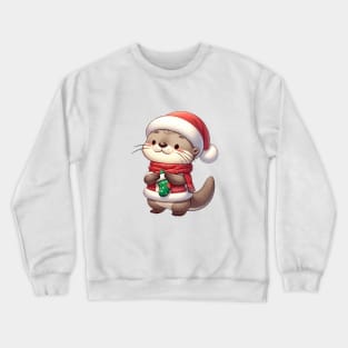 Christmas Otter Santa Crewneck Sweatshirt